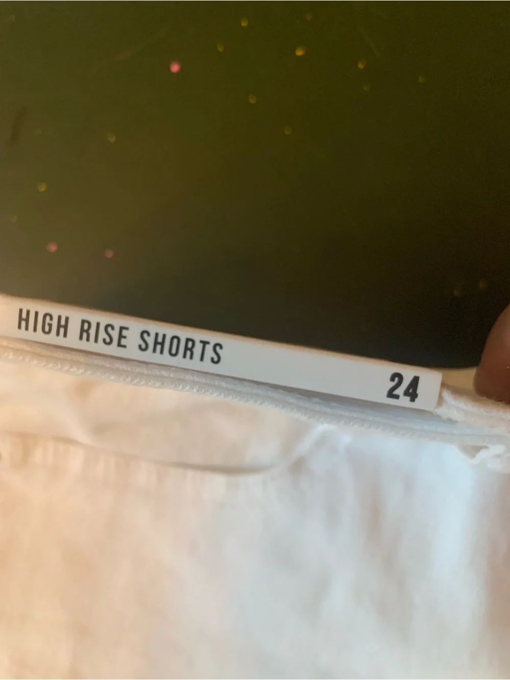 Forever 21 White High-Waist Cuffed Denim Shorts